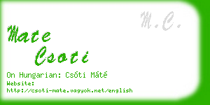 mate csoti business card